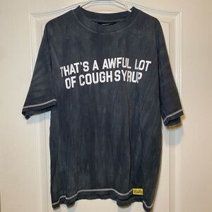 Trapstar X That’s A Awful Lot Of Cough Syrup Large Gray Graphic T-Shirt